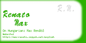 renato max business card